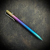 OZ "Little John" Titanium Pen, "Mermaid" Fade Anodized Body with Raw Stonewashed and Satin Accents