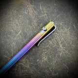 OZ "Little John" Titanium Pen, "Mermaid" Fade Anodized Body with Raw Stonewashed and Satin Accents