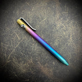 OZ "Little John" Titanium Pen, "Mermaid" Fade Anodized Body with Raw Stonewashed and Satin Accents
