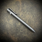 OZ "Little John" Titanium Pen, "Graphite" Body with Raw Stonewashed and Satin Accents