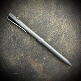 OZ "Long John" Titanium Pen, Distressed "Graphite" Body with Raw Stonewashed and Satin Accents
