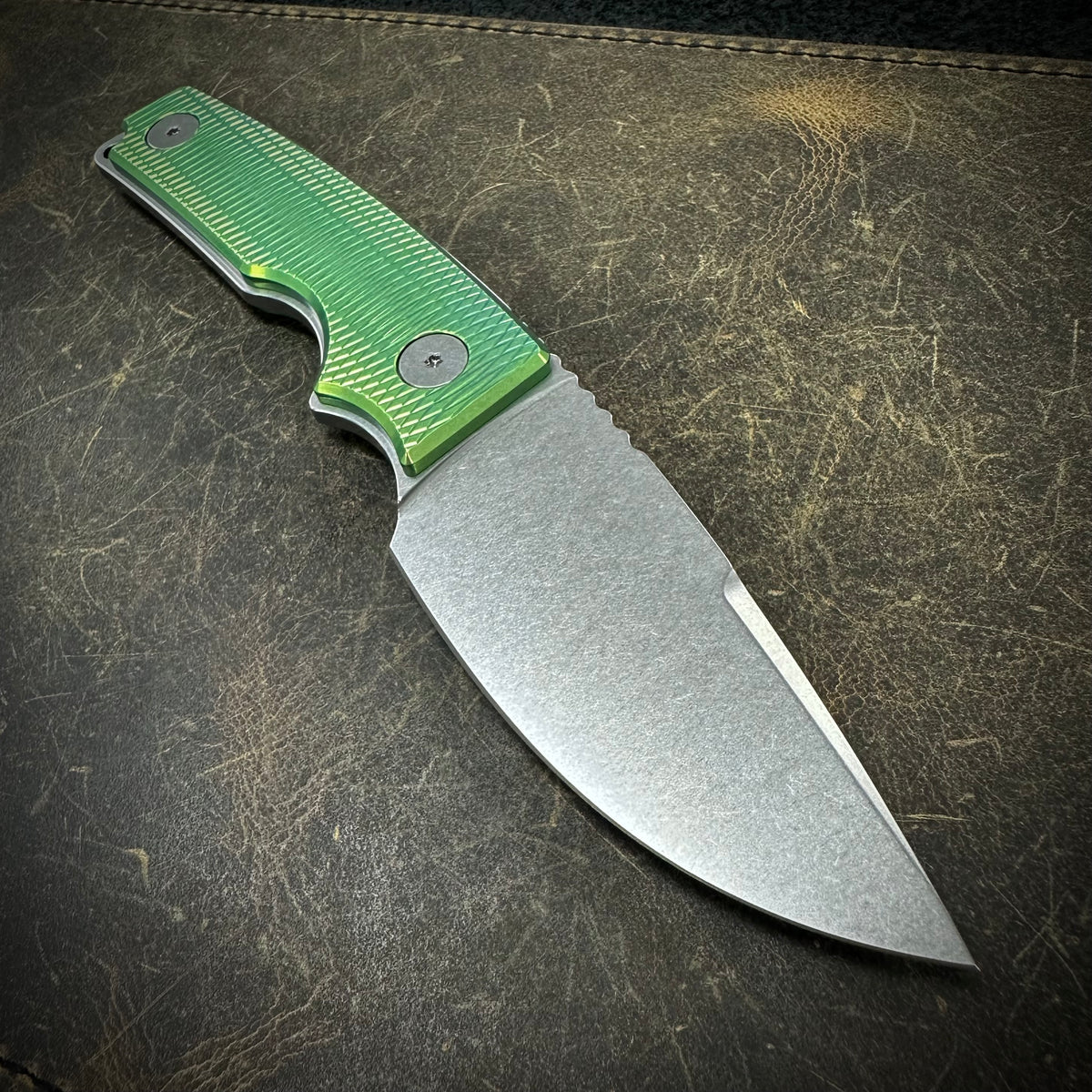 リンカブル　スターキルトキュロット(グレー ) Roosevelt Fixed Blade - XHP Blade, Green Titanium Scales – OZ