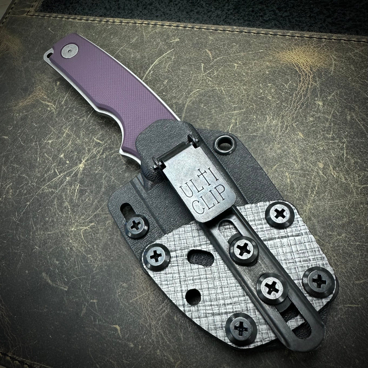 Roosevelt Fixed Blade - XHP Blade, Purple G10 Scales – OZ Machine