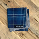 Flannel OZ Machine Company Hank. Blue/Grey