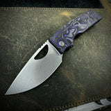 Roosevelt XL: Purple Flow CamoCarbon Show Scale, Stonewashed MagnaCut Blade