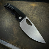 Roosevelt XL: Purple Flow CamoCarbon Show Scale, Stonewashed MagnaCut Blade