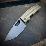 Roosevelt XL - Dark Stonewashed Vanax Blade, Zig Zag Milling