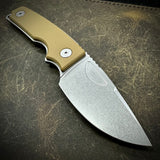 Roosevelt Fixed Blade - Stonewashed MagnaCut Blade, Coyote Brown G10 Scales