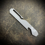 OZ Pocket Pry Bar. Hardened Z-FiNit steel with "Radial Frag" Milling. Zirblasted Finish.