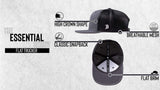Black "Flat Bill Trucker Snapback Hat" by Branded Bills® - OZ Logo