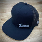 Black "Flat Bill Trucker Snapback Hat" by Branded Bills® - OZ Logo