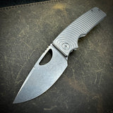 Standard Size Roosevelt - Stonewashed Radial Milled Scales, Vanax Blade