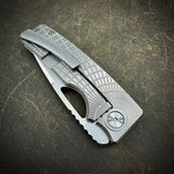 Stonewashed Radial Frag Roosevelt - 20CV Blade - Satin Hardware