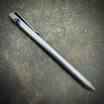 Zirblasted "Long John" Titanium Pen with Blurple Accents