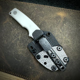 Roosevelt Fixed Blade - MagnaCut Blade, White G10 Scales