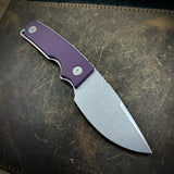 Roosevelt Fixed Blade - MagnaCut Blade, Purple G10 Scales