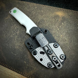 Roosevelt Fixed Blade - MagnaCut Blade, White G10 Scales, Green Screws