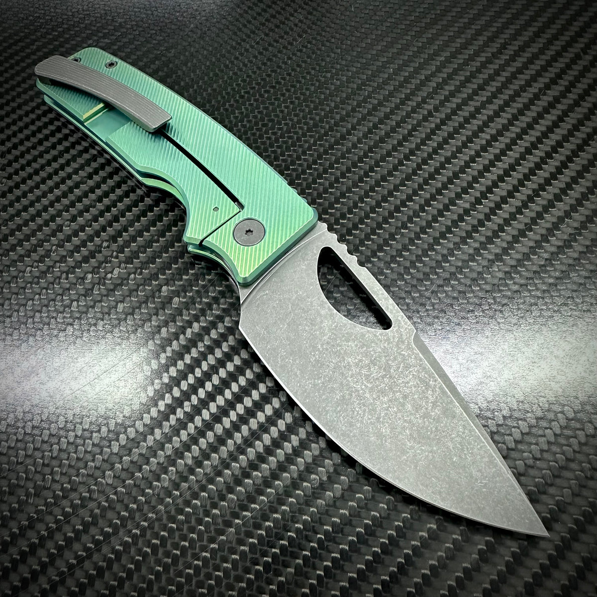 XL Roosevelt - Green - Dark Stonewashed MagnaCut Blade – OZ Machine Company