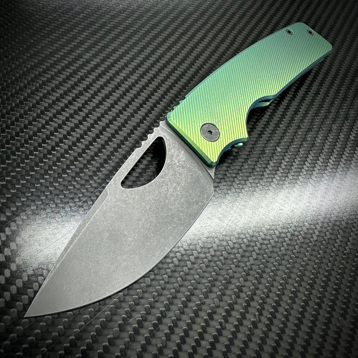 XL Roosevelt - Green - Dark Stonewashed MagnaCut Blade – OZ Machine Company