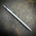 Dark Stonewashed "Long John" Titanium Pen with Stonewashed and Satin Accents