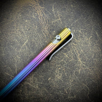 OZ "Little John" Titanium Pen, "Mermaid" Fade Anodized Body with Raw Stonewashed and Satin Accents