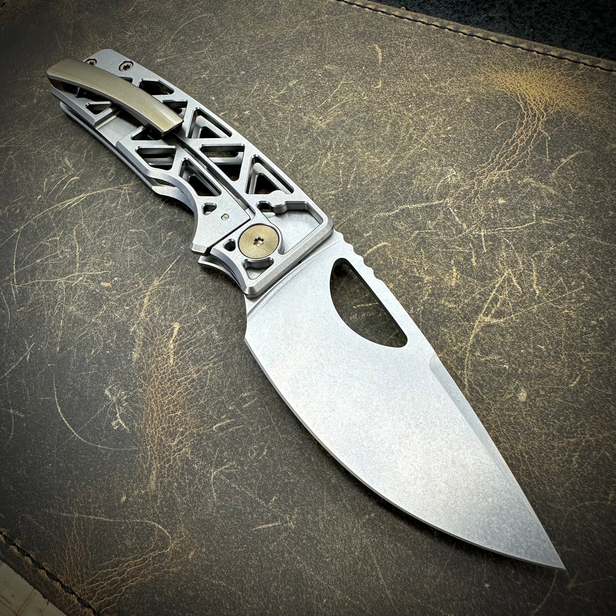 Zirblasted Skeletonized Roosevelt - Stonewashed MagnaCut Blade – OZ ...