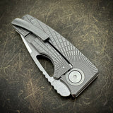 Standard Size Roosevelt - Radial Frag milled scales, S45VN Blade