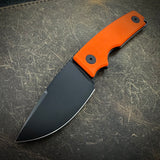 Roosevelt Fixed Blade - XHP Blade, Orange G10 Scales, Cerakote blade