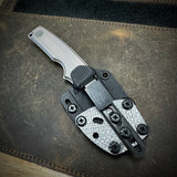 Roosevelt Fixed Blade - XHP Blade, Stonewashed Titanium Scales