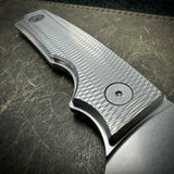 Roosevelt Fixed Blade - XHP Blade, Stonewashed Titanium Scales