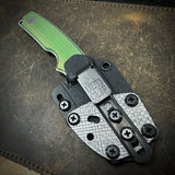 Roosevelt Fixed Blade - XHP Blade, Green Titanium Scales