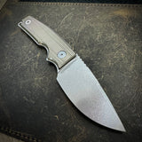 Roosevelt Fixed Blade - XHP Blade, Bronze Titanium Scales