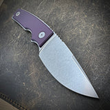 Roosevelt Fixed Blade - XHP Blade, Purple G10 Scales