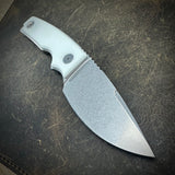 Roosevelt Fixed Blade - XHP Blade, White G10 Scales