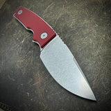 Roosevelt Fixed Blade - XHP Blade, Red G10 Scales