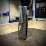 Standard Size Roosevelt - Vanax Blade, Radial Milling, Ice Blue Accents