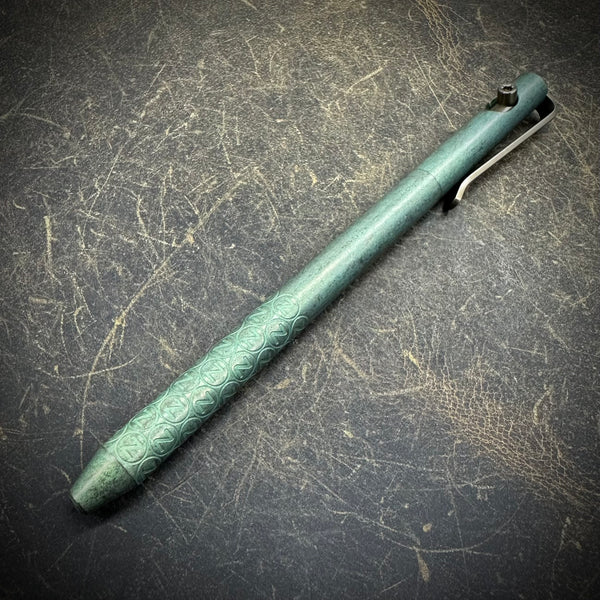 Green & Bronze Double Anodized "Long John" Titanium Pen