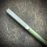 OZ "Long John" Titanium Pen, Green/Bronze with Stonewashed Accents