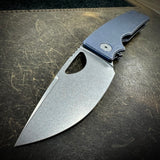 Standard Size Roosevelt - Smooth Scales (distressed blue anodizing), MagnaCut Blade