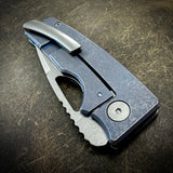 Standard Size Roosevelt - Smooth Scales (distressed blue anodizing), MagnaCut Blade
