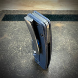 Standard Size Roosevelt - Smooth Scales (distressed blue anodizing), MagnaCut Blade