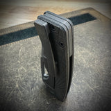 Standard Size Roosevelt - Radial Frag Milling, S45VN Blade, all Dark Stonewashed