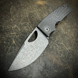 Standard Size Roosevelt - Radial Frag Milling, S45VN Blade, all Dark Stonewashed