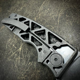 Standard Size Roosevelt - Smooth carbon fiber show side with Skeleton milled lock side, S45VN Blade