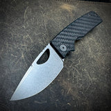 Standard Size Roosevelt - Smooth carbon fiber show side with Skeleton milled lock side, S45VN Blade