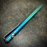 "Long John" Titanium Pen, Diamond Pattern Laser Grip, Fade Ano