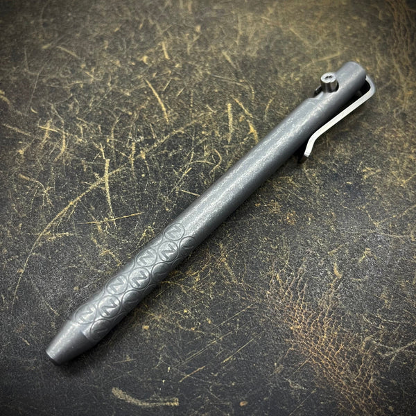 OZ "Little John" Titanium Pen, Dark Stonewashed Body