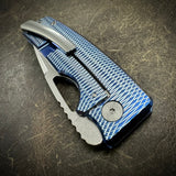Standard Size Roosevelt - Dual Anodized Golf Putter Milled Scales, Stonewashed S45VN Blade