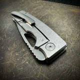 Standard Size Roosevelt - Stonewashed Smooth Scales, Dark Stonewashed S45VN Blade