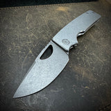 Standard Size Roosevelt - Stonewashed Smooth Scales, Dark Stonewashed S45VN Blade